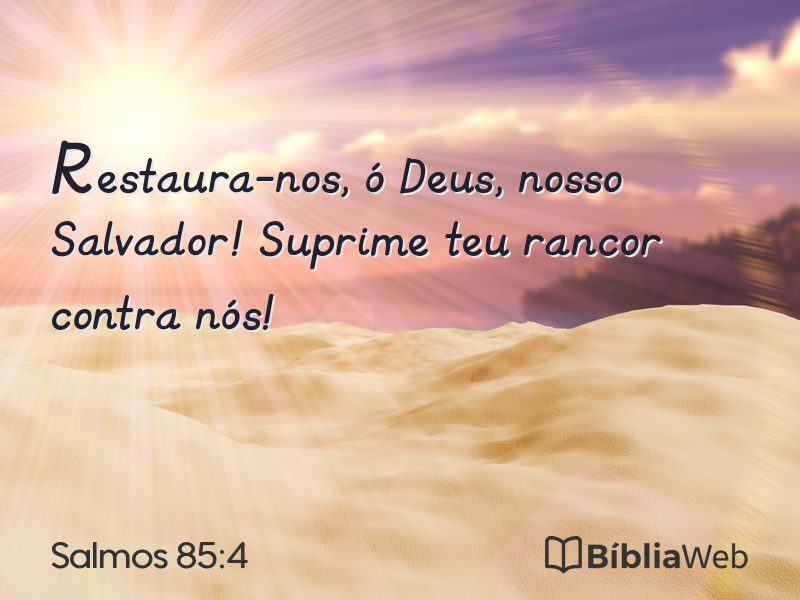 Salmos 85:4 em imagem para compartilhar