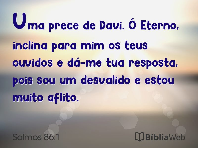 Salmos 86:1 em imagem para compartilhar
