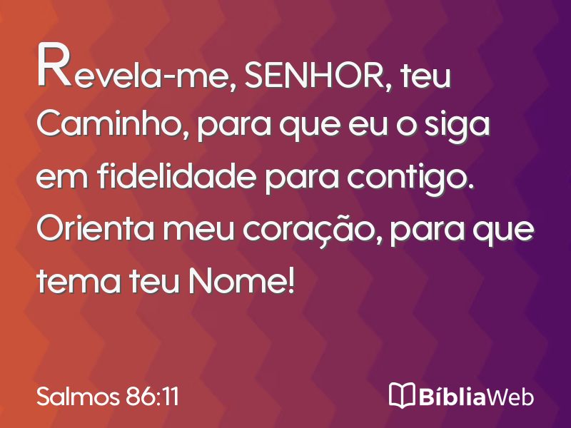 Salmos 86:11 em imagem para compartilhar