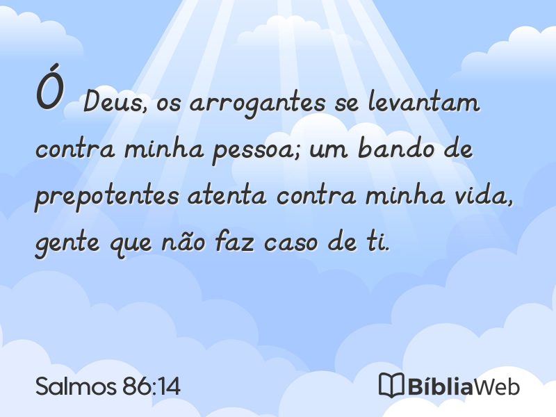 Salmos 86:14 em imagem para compartilhar