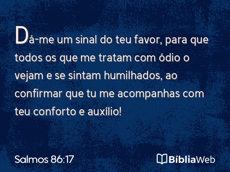 Salmos 86:17 em imagem para compartilhar