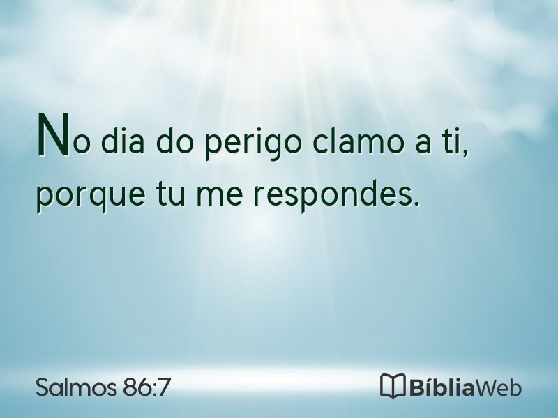 Salmos 86:7 em imagem para compartilhar