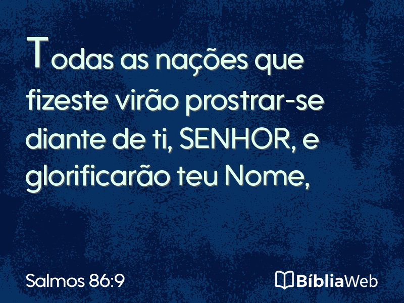 Salmos 86:9 em imagem para compartilhar