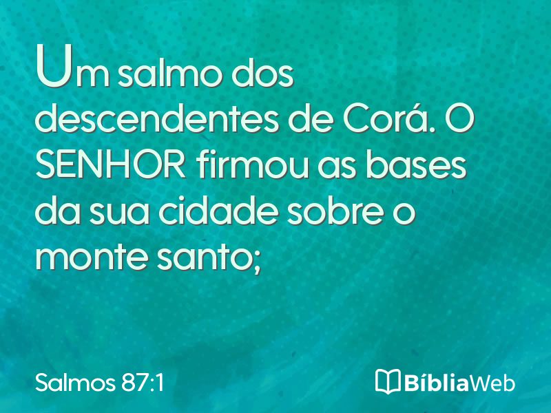 Salmos 87:1 em imagem para compartilhar