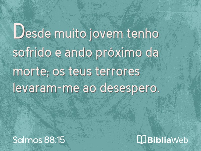 Salmos 88:15 em imagem para compartilhar