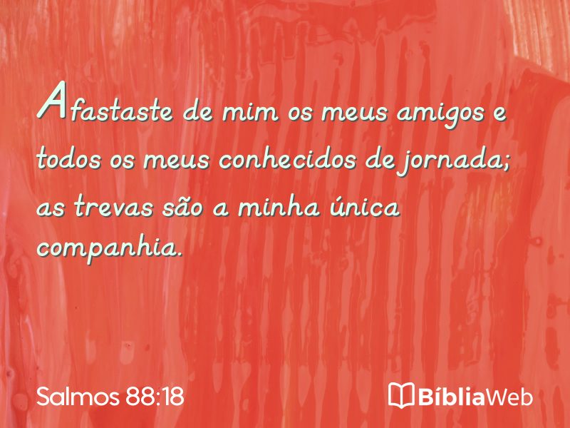 Salmos 88:18 em imagem para compartilhar
