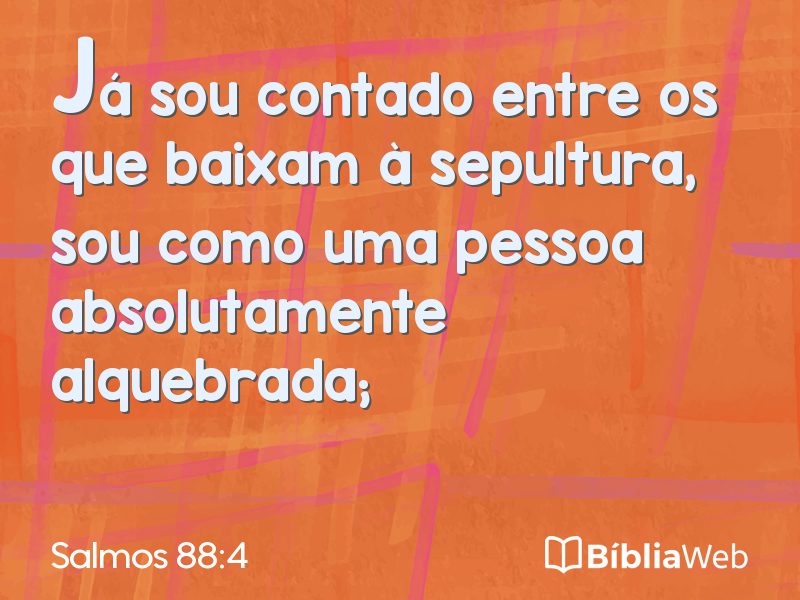 Salmos 88:4 em imagem para compartilhar