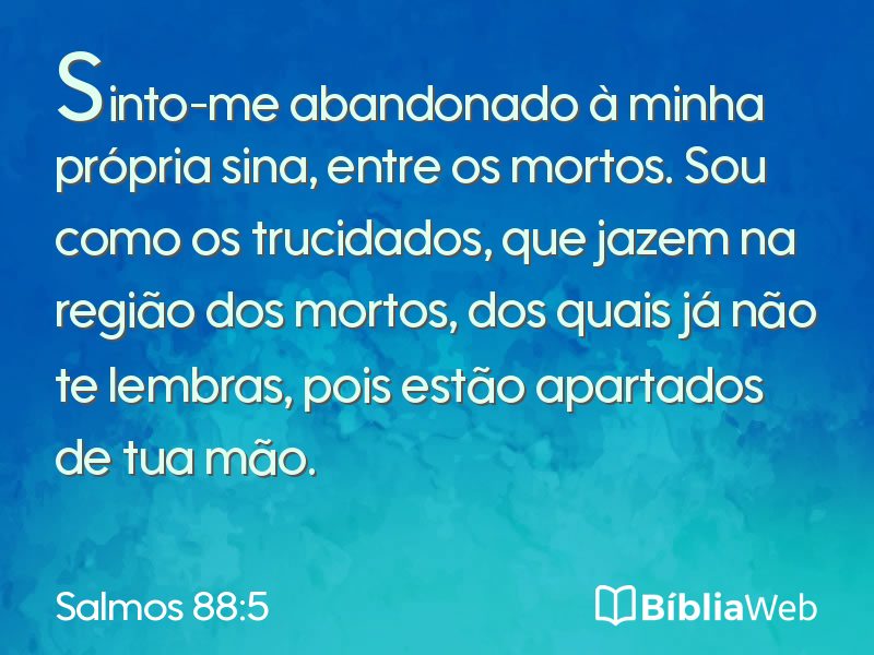 Salmos 88:5 em imagem para compartilhar