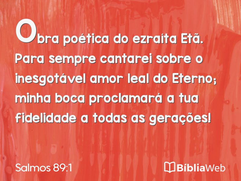 Salmos 89:1 em imagem para compartilhar