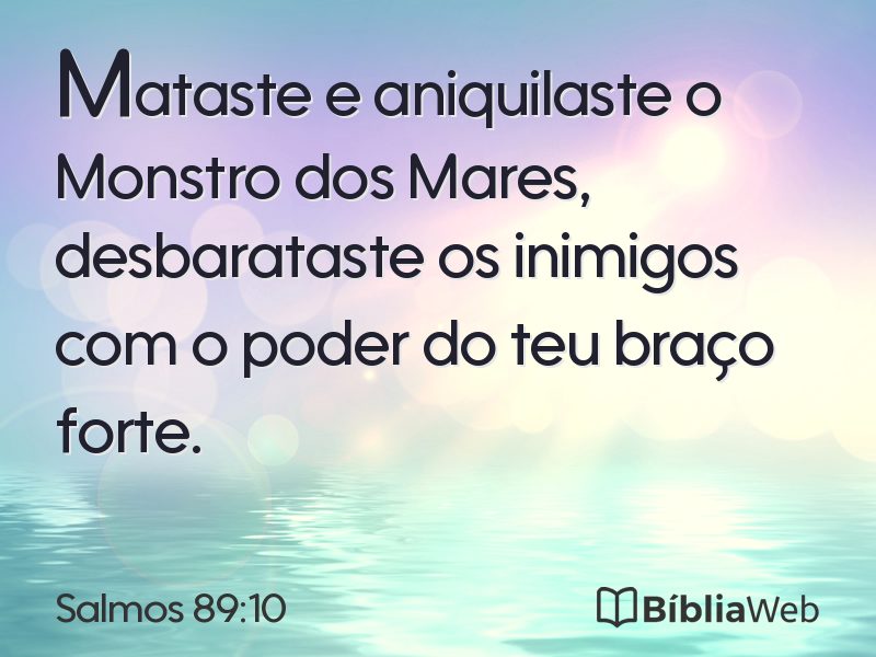 Salmos 89:10 em imagem para compartilhar