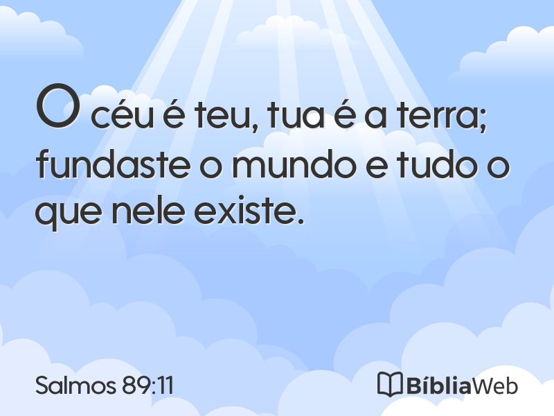 Salmos 89:11 em imagem para compartilhar