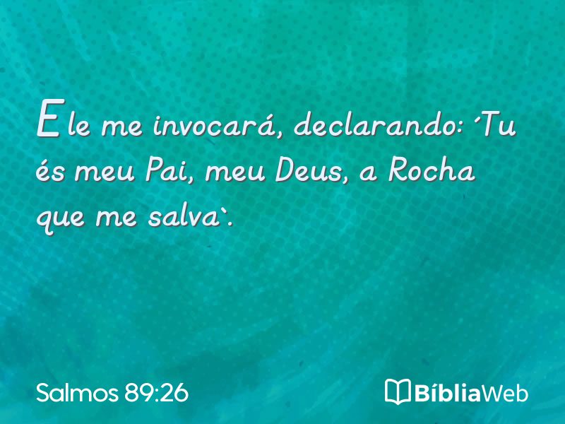 Salmos 89:26 em imagem para compartilhar