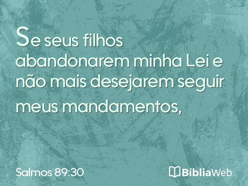 Salmos 89:30 em imagem para compartilhar