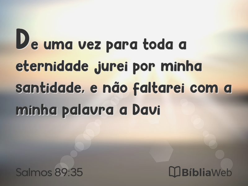 Salmos 89:35 em imagem para compartilhar