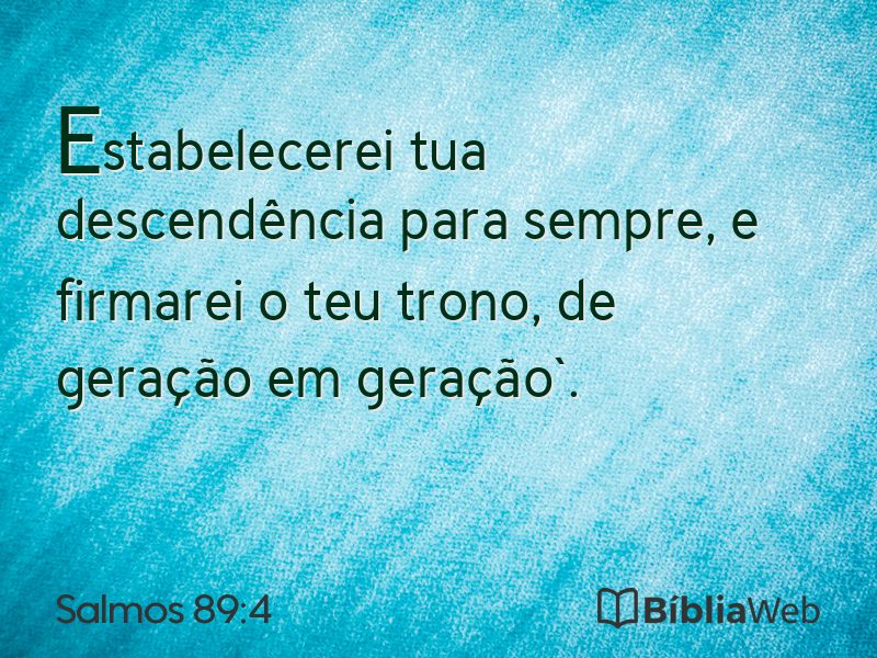 Salmos 89:4 em imagem para compartilhar