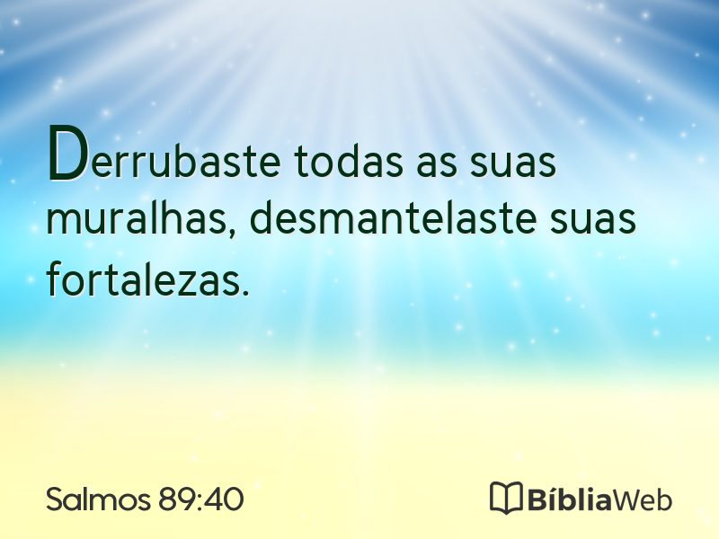 Salmos 89:40 em imagem para compartilhar