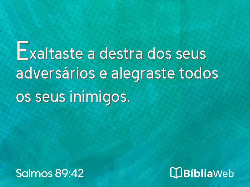 Salmos 89:42 em imagem para compartilhar