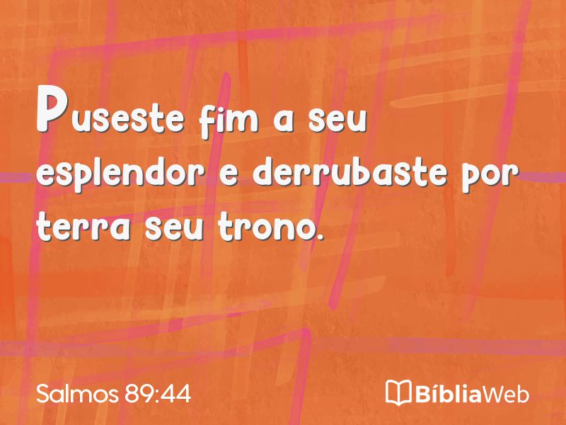 Salmos 89:44 em imagem para compartilhar
