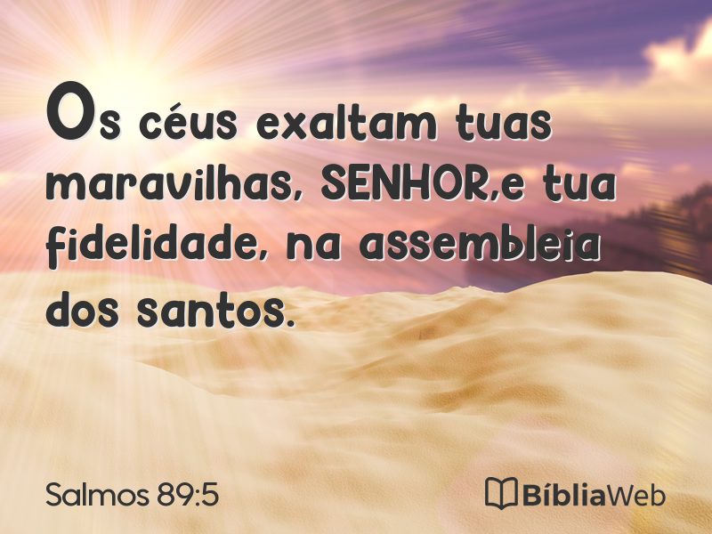 Salmos 89:5 em imagem para compartilhar