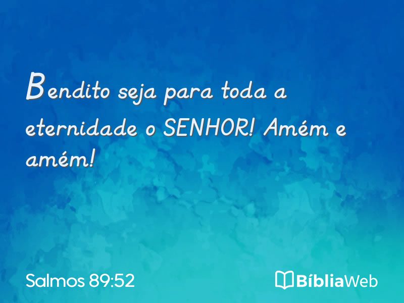 Salmos 89:52 em imagem para compartilhar