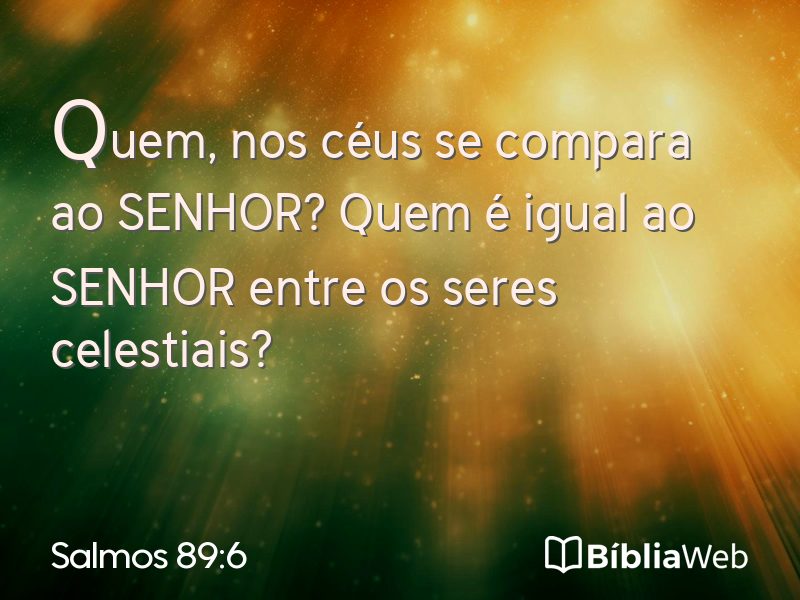 Salmos 89:6 em imagem para compartilhar