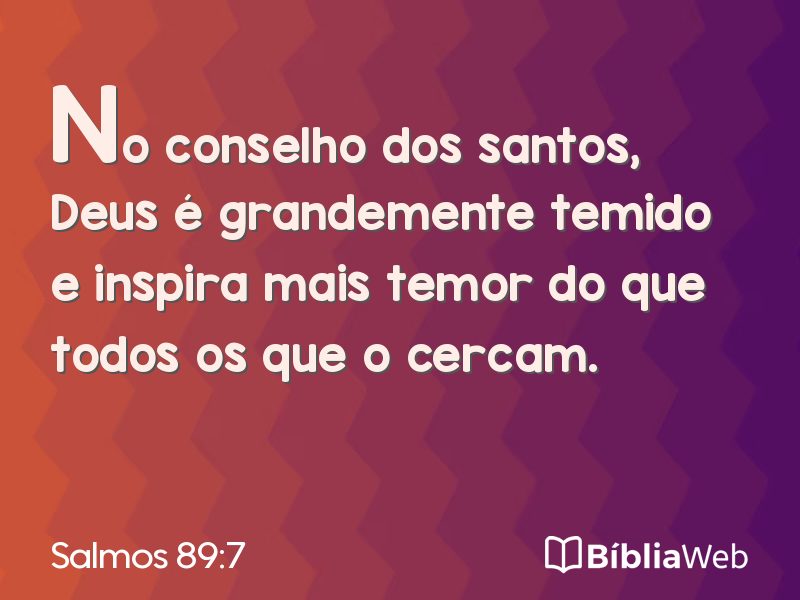 Salmos 89:7 em imagem para compartilhar