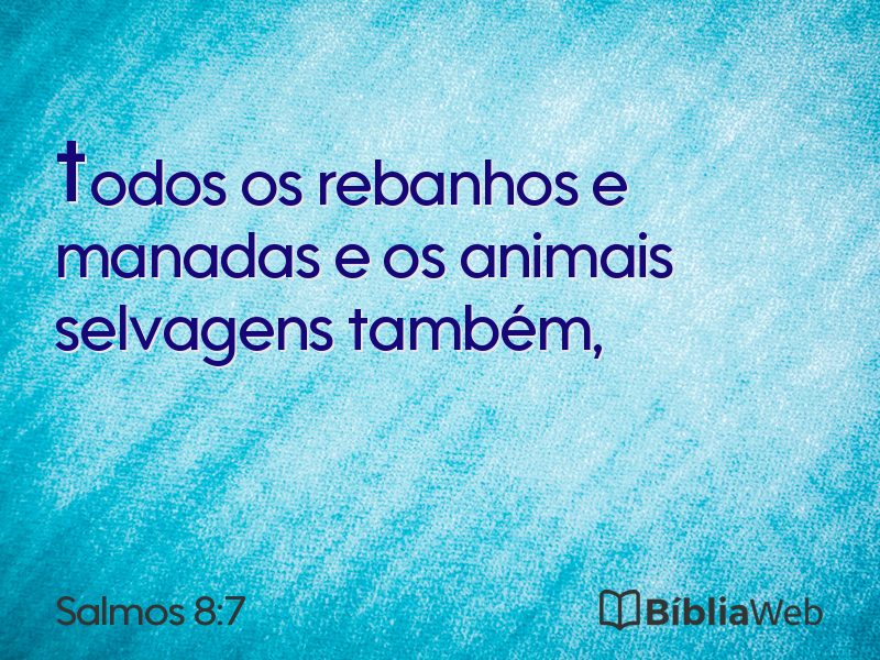 Salmos 8:7 em imagem para compartilhar