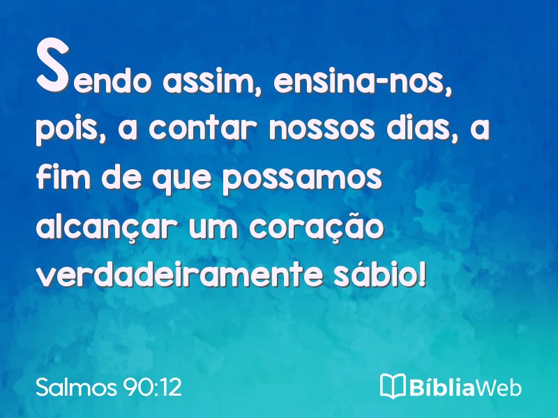 Salmos 90:12 em imagem para compartilhar