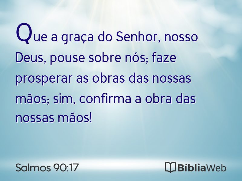 Salmos 90:17 em imagem para compartilhar