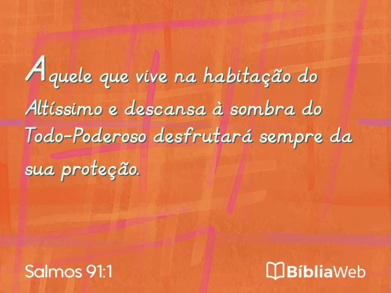 Salmos 91:1 em imagem para compartilhar