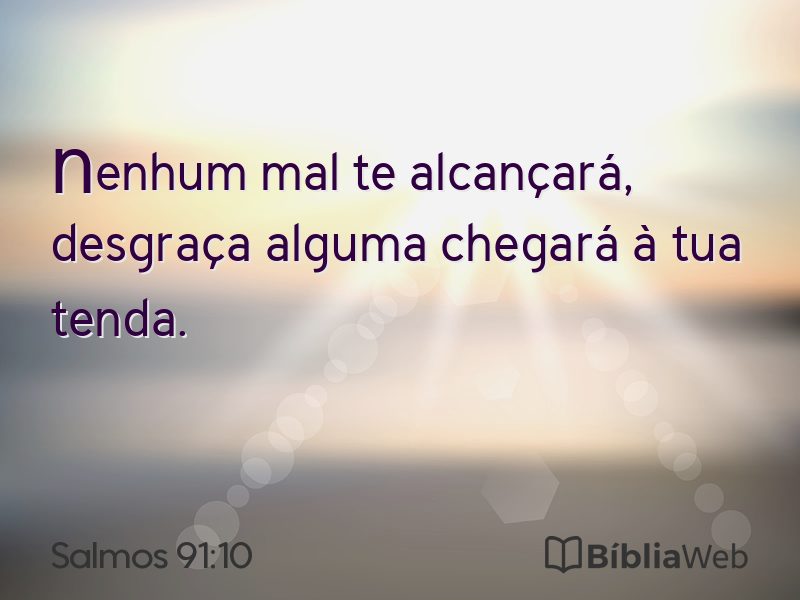 Salmos 91:10 em imagem para compartilhar