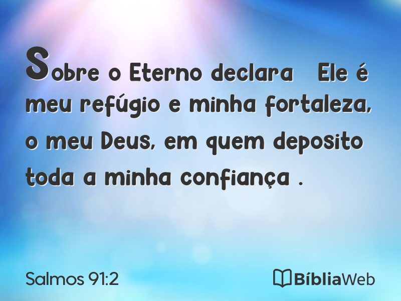 Salmos 91:2 em imagem para compartilhar