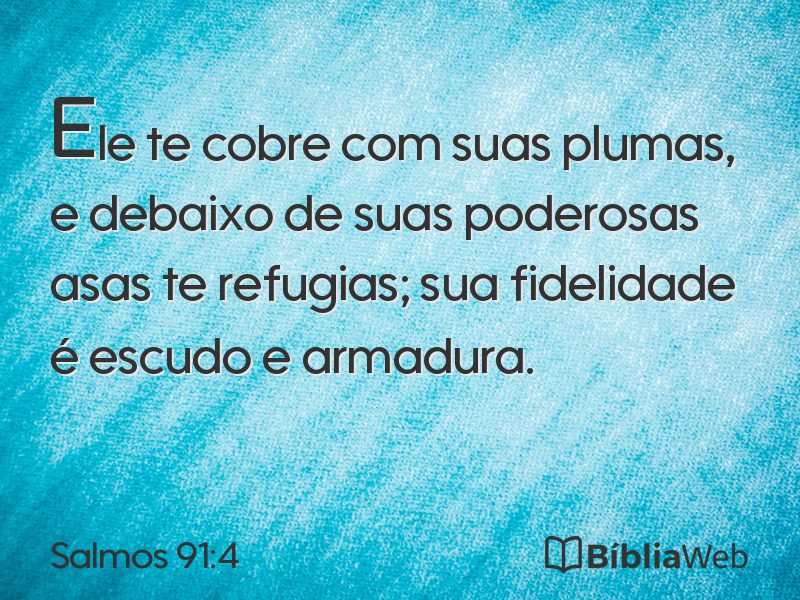 Salmos 91:4 em imagem para compartilhar