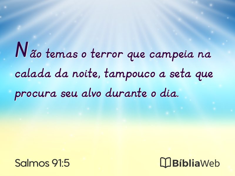 Salmos 91:5 em imagem para compartilhar