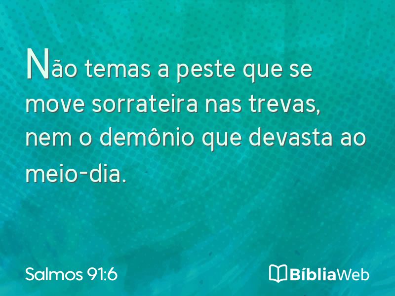 Salmos 91:6 em imagem para compartilhar