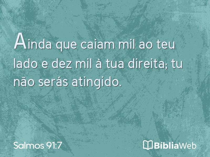 Salmos 91:7 em imagem para compartilhar
