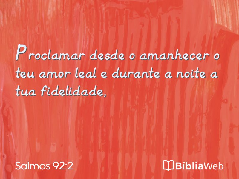 Salmos 92:2 em imagem para compartilhar