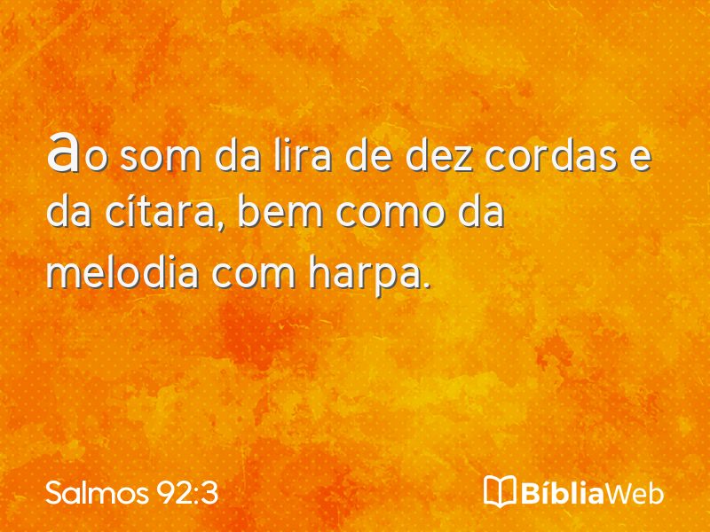Salmos 92:3 em imagem para compartilhar