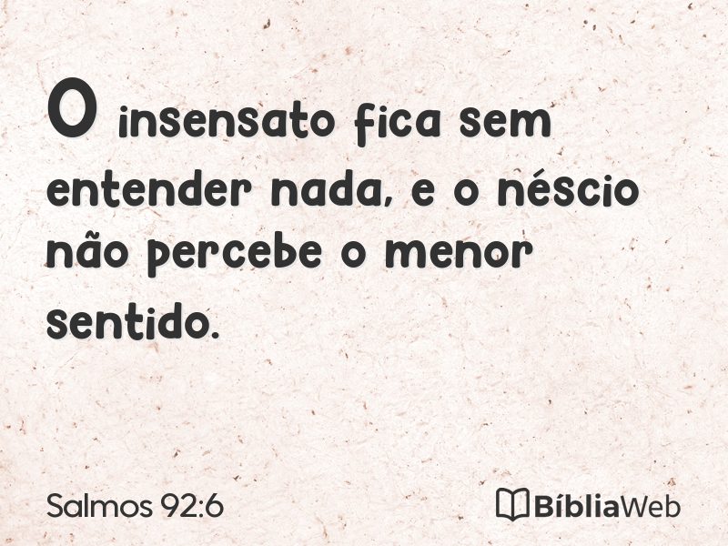 Salmos 92:6 em imagem para compartilhar