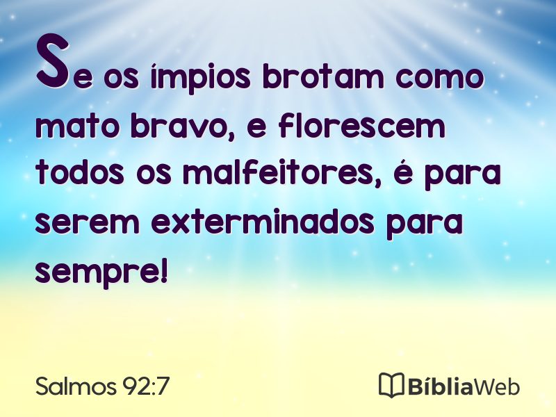 Salmos 92:7 em imagem para compartilhar