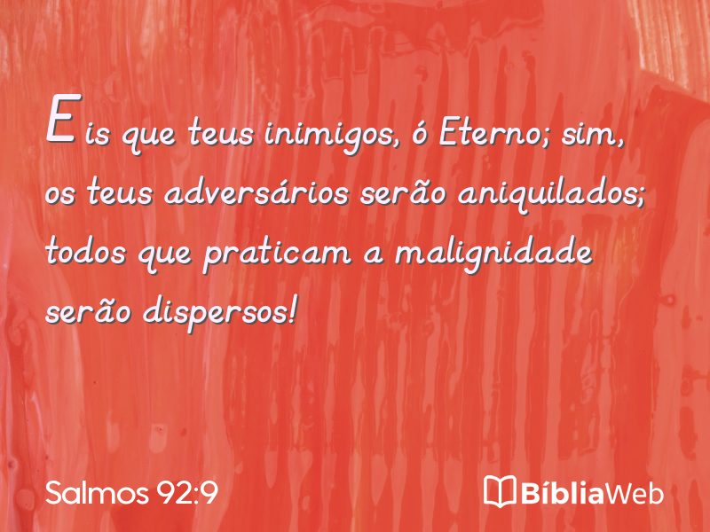 Salmos 92:9 em imagem para compartilhar