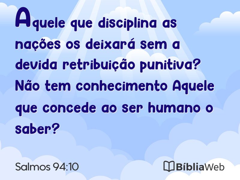 Salmos 94:10 em imagem para compartilhar