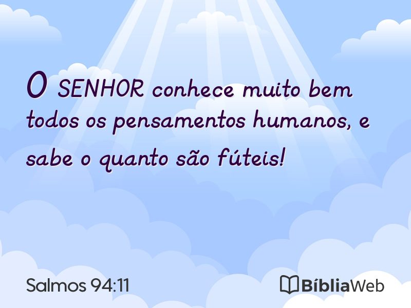 Salmos 94:11 em imagem para compartilhar