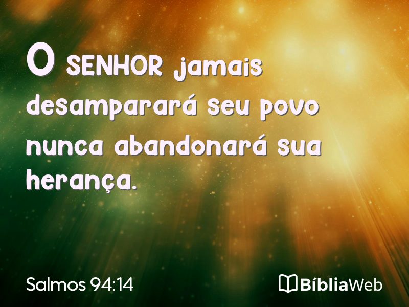 Salmos 94:14 em imagem para compartilhar