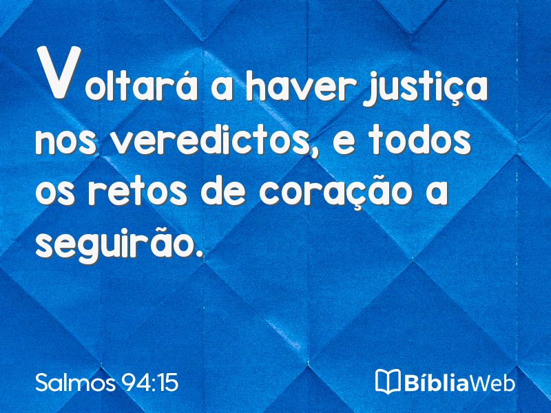 Salmos 94:15 em imagem para compartilhar