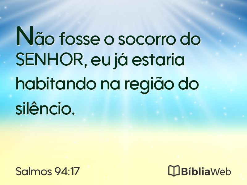 Salmos 94:17 em imagem para compartilhar