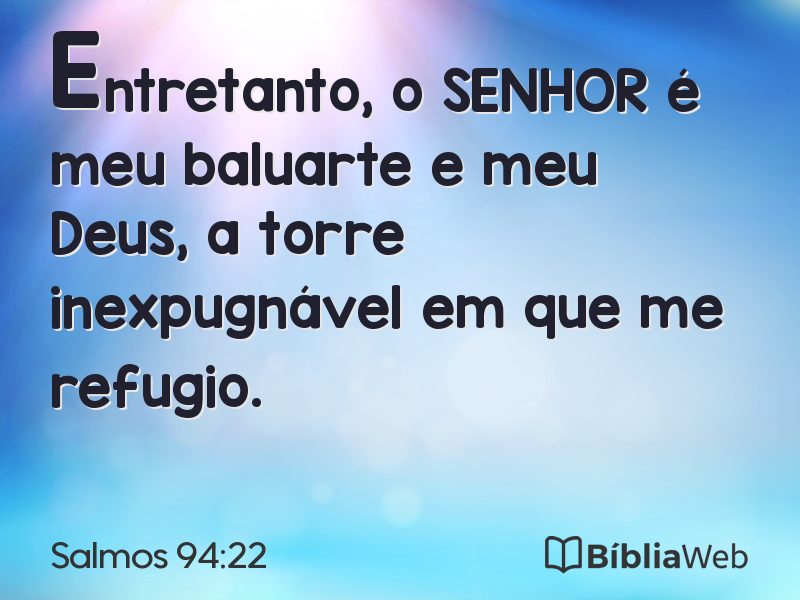 Salmos 94:22 em imagem para compartilhar
