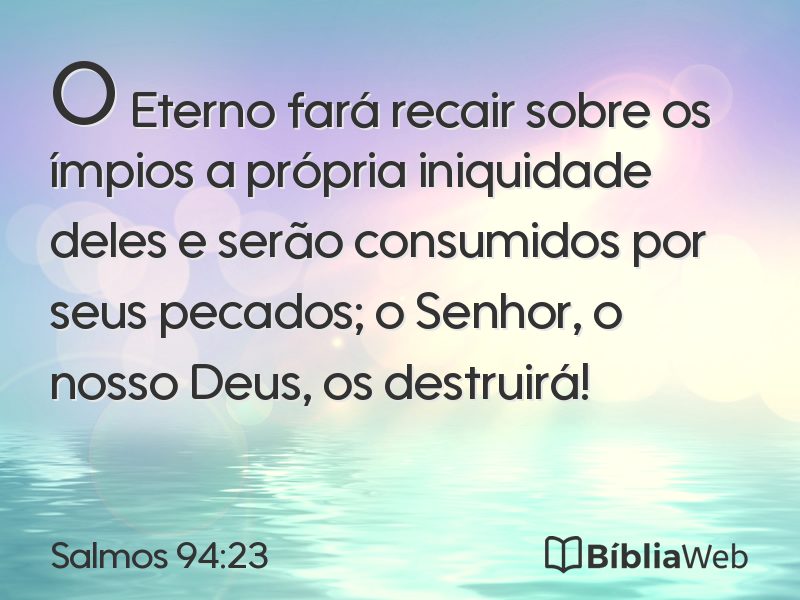 Salmos 94:23 em imagem para compartilhar