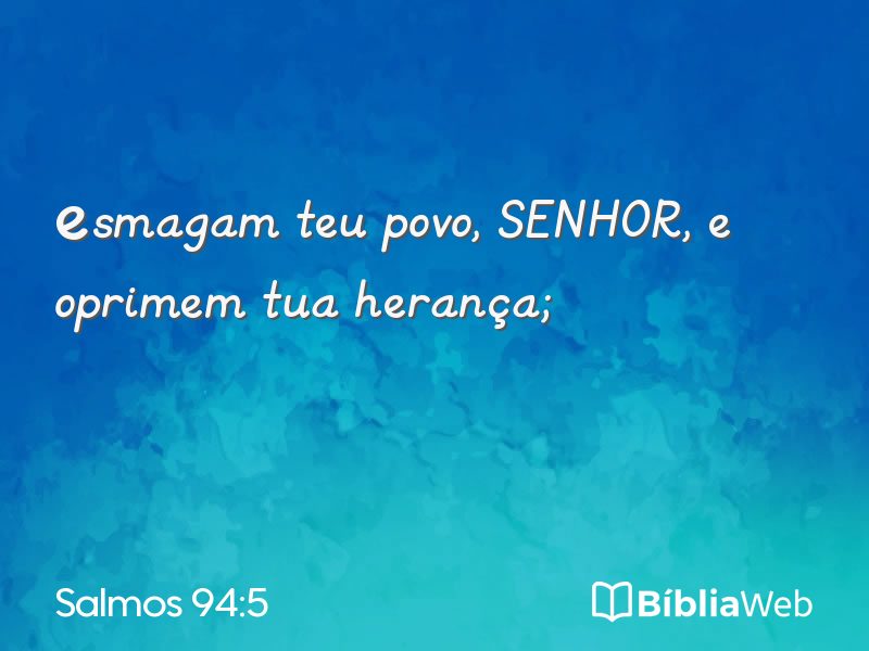 Salmos 94:5 em imagem para compartilhar
