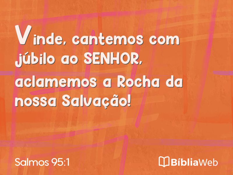 Salmos 95:1 em imagem para compartilhar